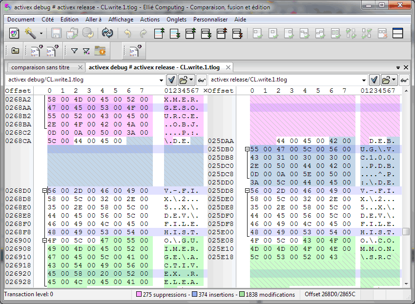 binary file compare in windows