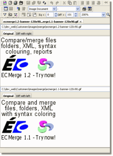 Comparing two GIF files